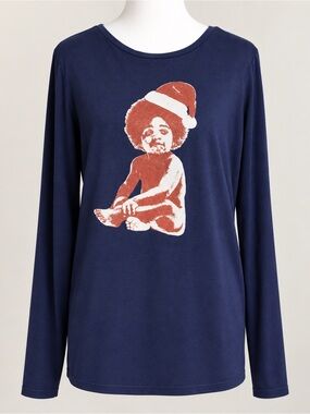 Navy Long-Sleeve Old Navy, XXL Biggie Smalls Christmas T-shirt